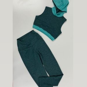 Sport set, sport bra hoodie, legging scrunch